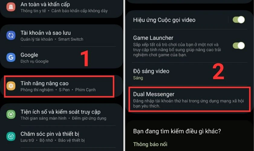 nhân đôi app trên samsung