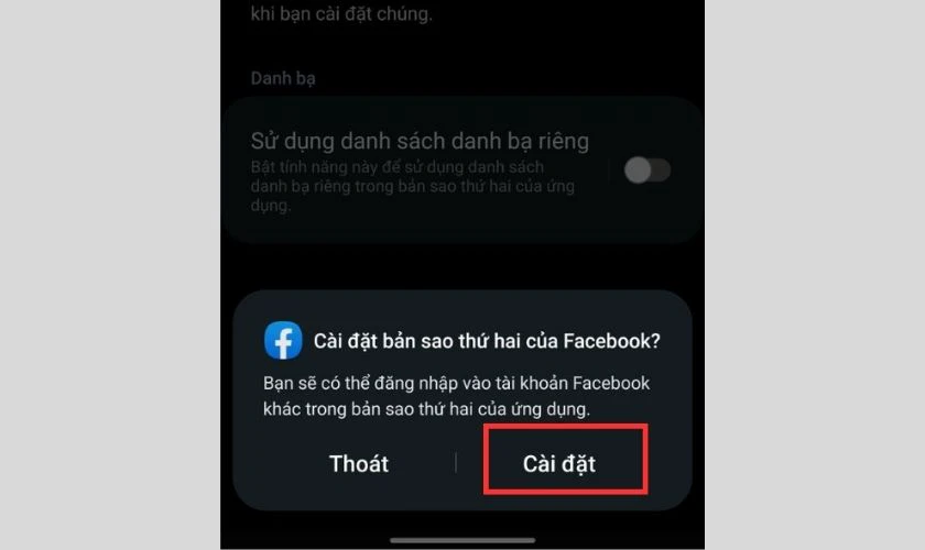 dual messenger trên điện thoại samsung