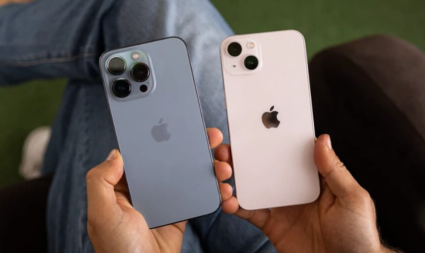 phân biệt ngoại hình iphone 13 và 13 pro