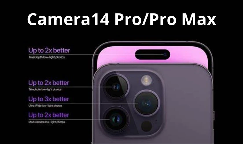 so sánh camera iphone 14 pro max và 14 pro