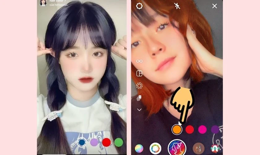 sửa đổi màu sắc tóc trên instagram