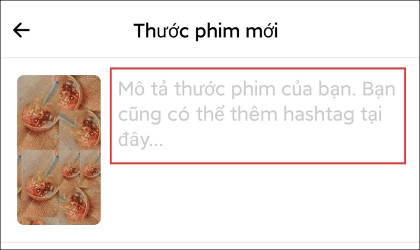 Thêm mô tả cho video trước khi đăng tải