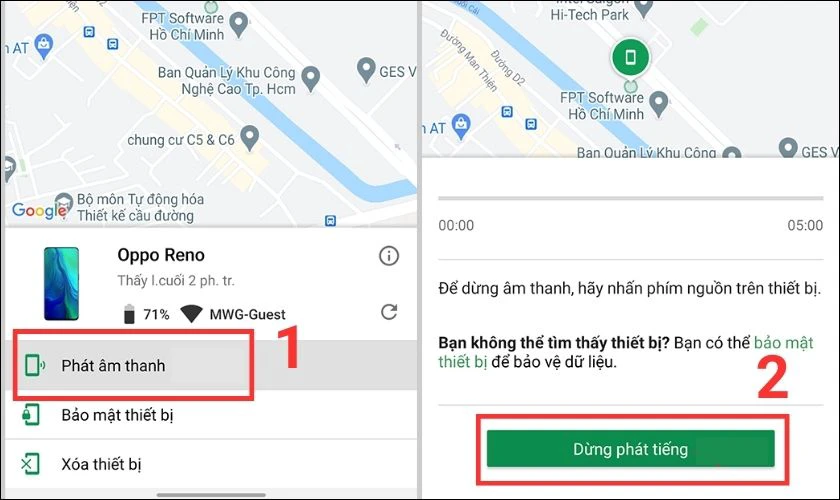 cách sử dụng find my device để tìm thiết bị 