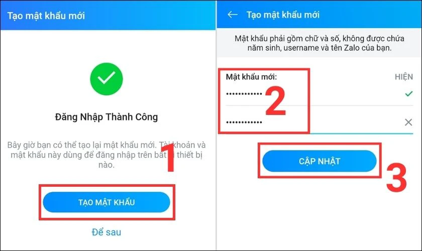 hướng dẫn lấy lại mật khẩu zalo