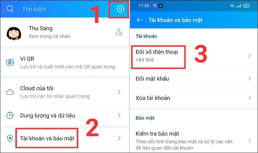 lấy lại pass zalo bằng số điện thoại mới