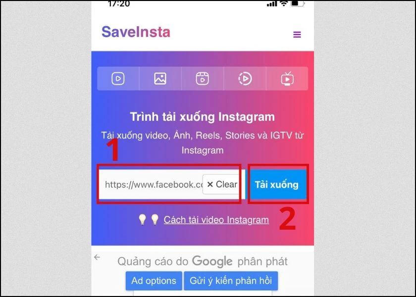cách download reels bằng saveinsta