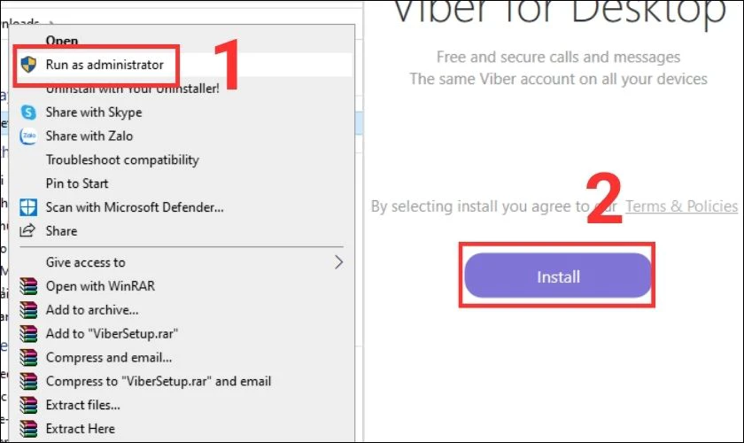 tải và cài đặt viber cho máy tính