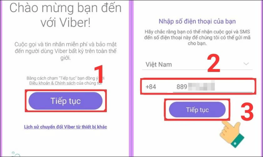 cách đăng ký tài khoản viber