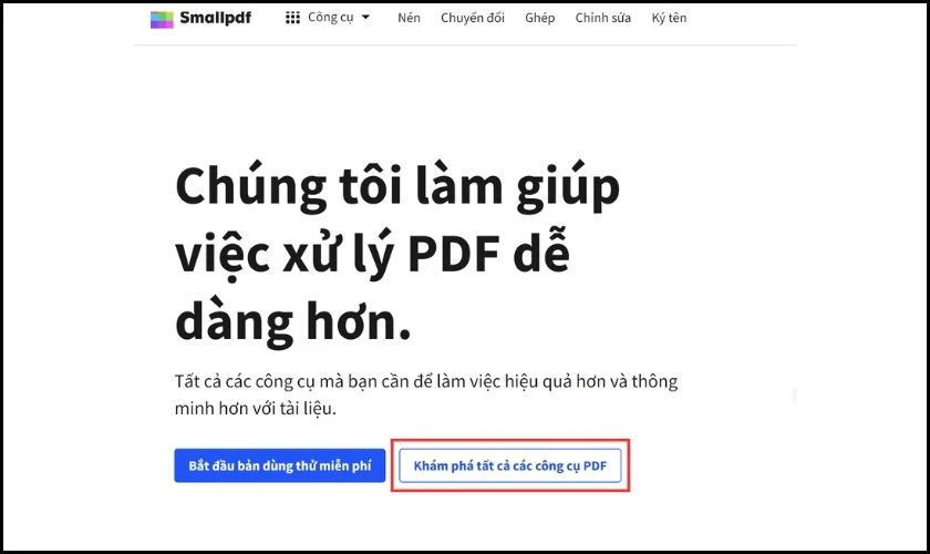 cách xóa chữ trong file pdf không lấy phí vị smallpdf