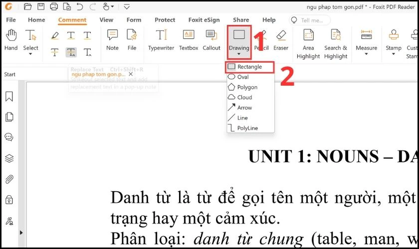 Xóa chữ trong PDF online trên Foxit Reader