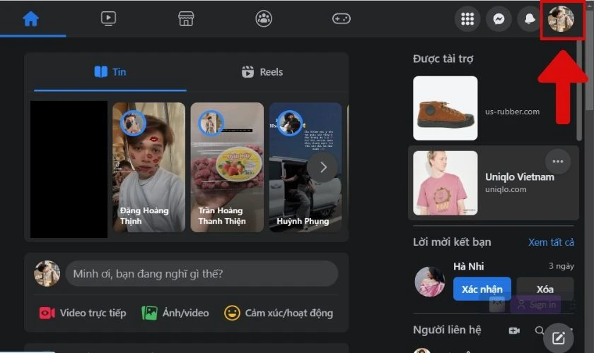 cách gửi đường link facebook cá nhân trên máy tính 