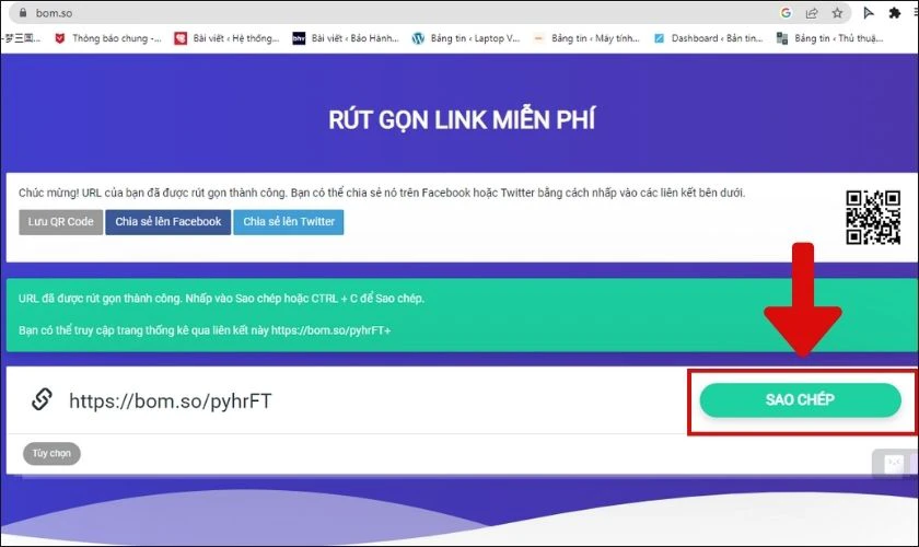 rút gọn liên kết trang cá nhân facebook 