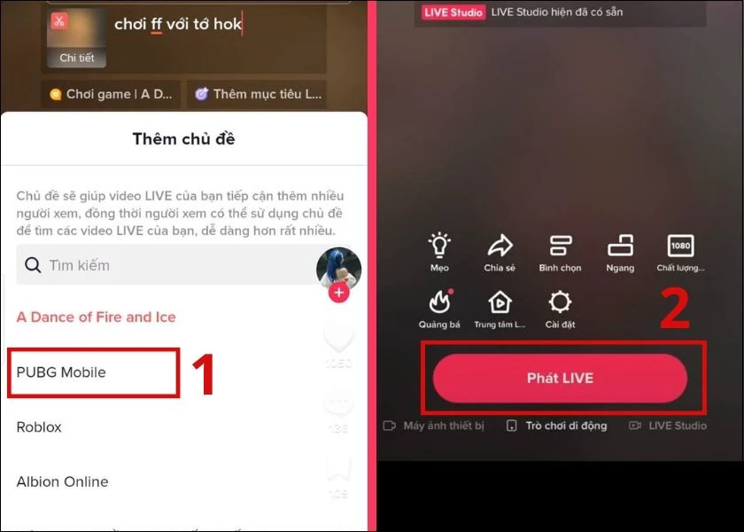 hướng dẫn livestream game bên trên tiktok