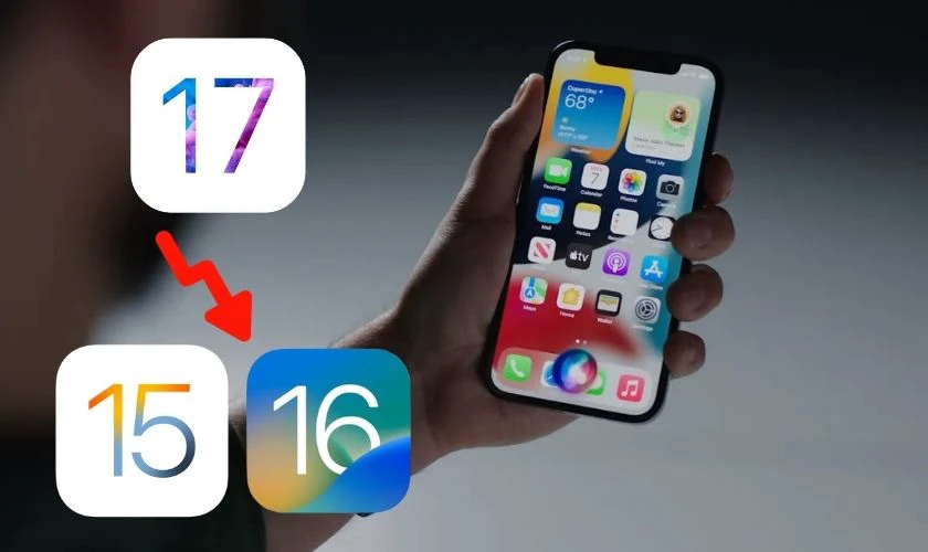 hạ cấp ios 17 để khắc phục nếu có lỗi 