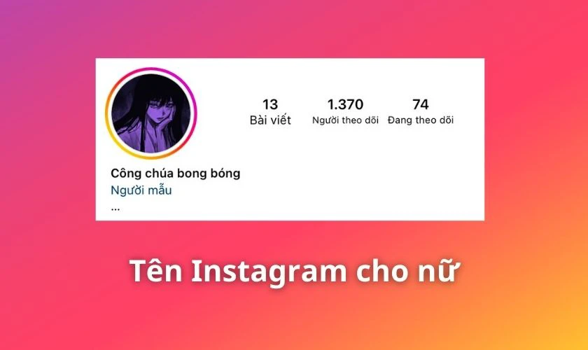 tên insta hay cho nữ