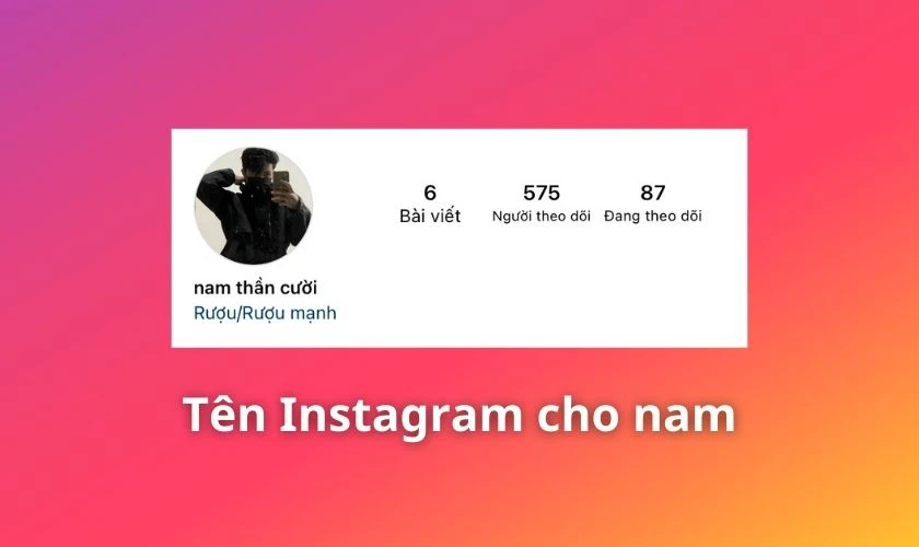 tên insta độc đáo cho nam