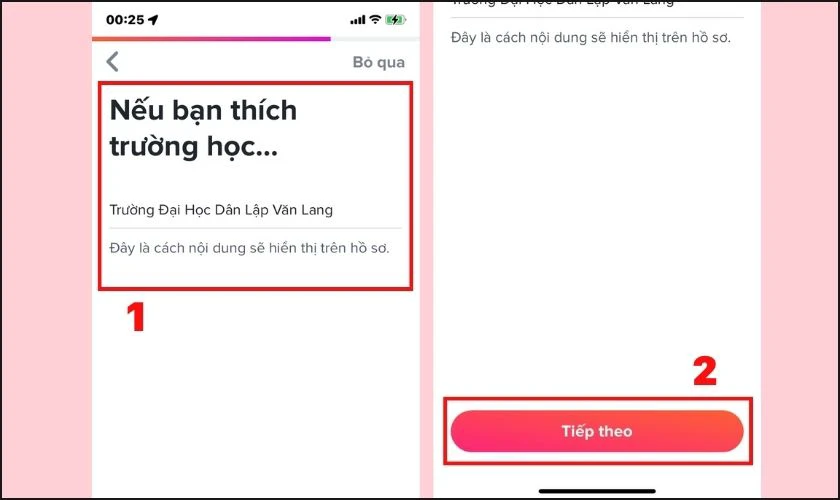 lựa chọn trường học trên tinder 