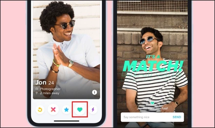 cách sử dụng tinder để match 