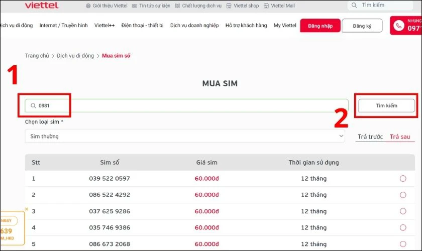 có nên mua sim đầu số 0981 mạng viettel hay không