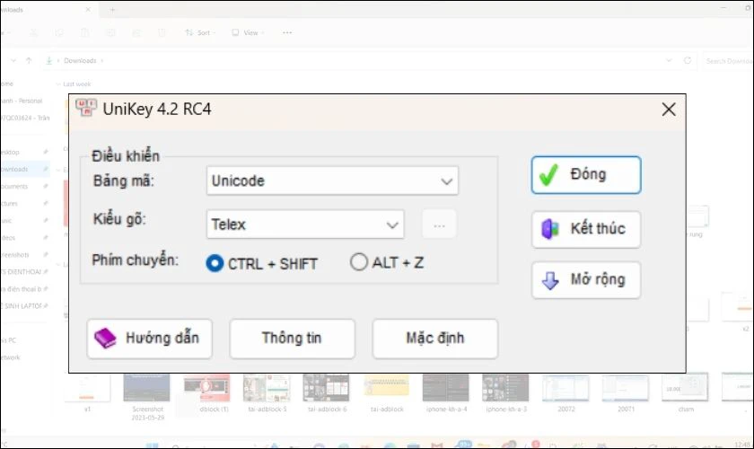 Cách chỉnh tiếng việt trên laptop bằng Unikey