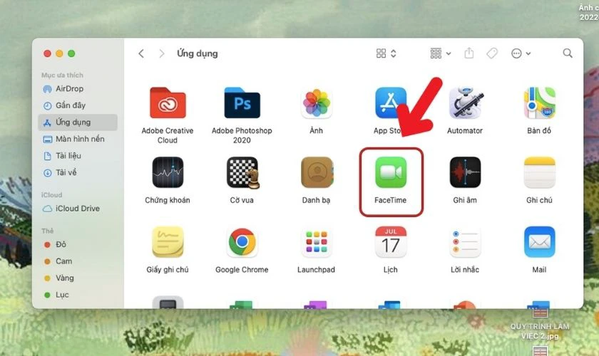 Bạn chọn ứng dụng FaceTime