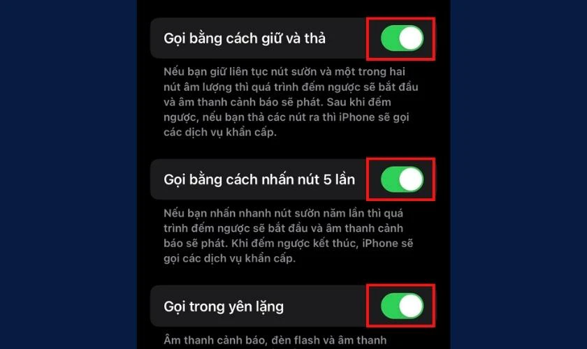 Các bước thực hiện cách tùy chỉnh cuộc gọi khẩn cấp để mở khóa iPhone