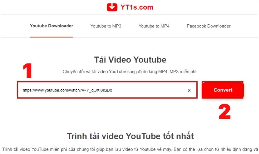 Hướng dẫn tải video YouTube miễn phí với YT1s 