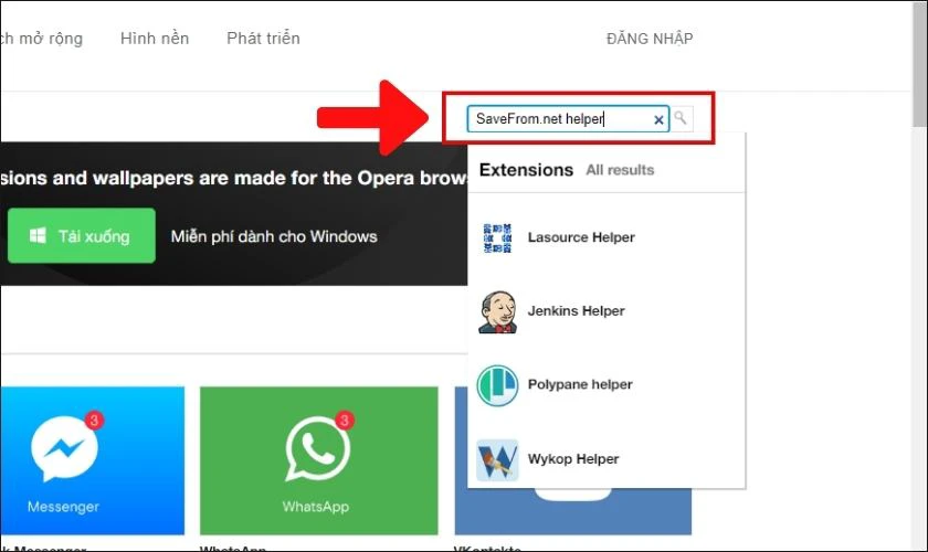 Cài đặt tùy chọn tiện ích Chameleon để tải video về laptop 