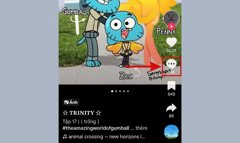Cách thêm bình luận vào video TikTok đã đăng lại