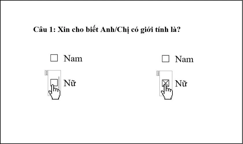 Tạo ô vuông có dấu tích trong văn bản