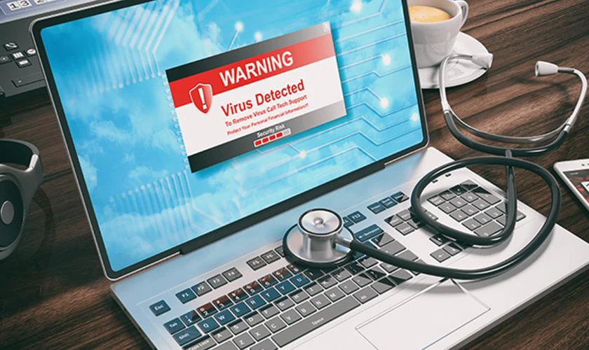 quét Virus đề phòng tình trạng màn hình laptop bị vàng