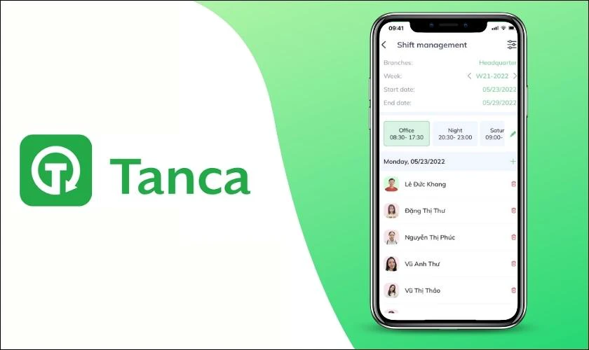 phần mềm chấm công online trên điện thoại tanca