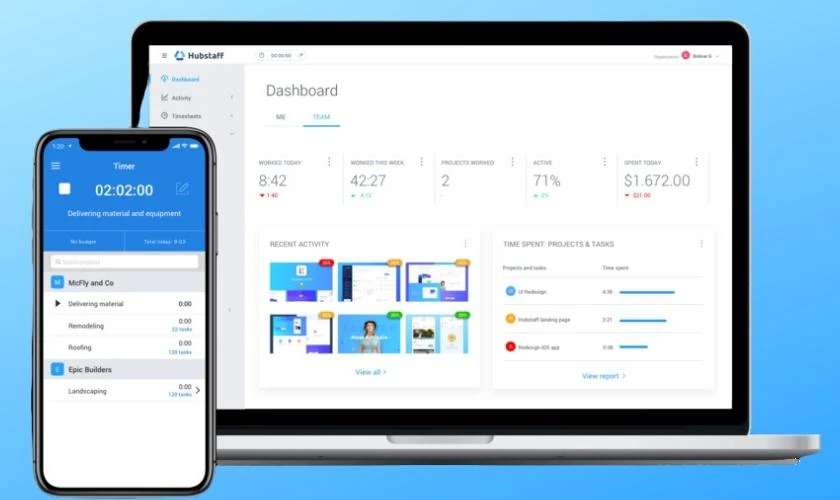 phần mềm chấm công online miễn phí hubstaff