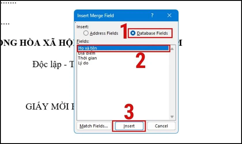 Nhập file danh sách đã tạo thủ công vào bảng 