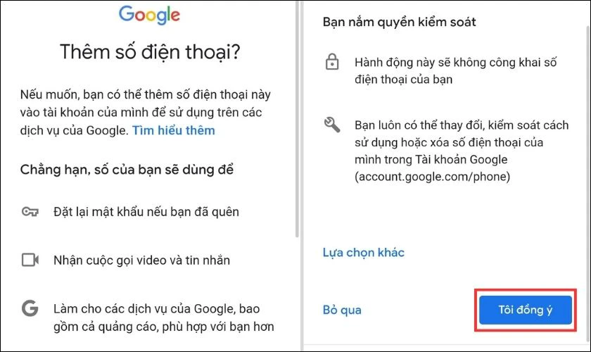 Tạo tài khoản Gmail từ số điện thoại 