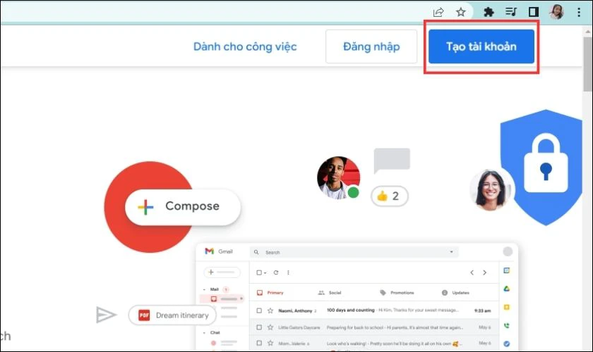 Bao nhiêu tài khoản Gmail được tạo lập từ 1 số điện thoại 
