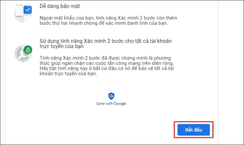 Cài xác minh hai yếu tố để bảo mật Gmail 