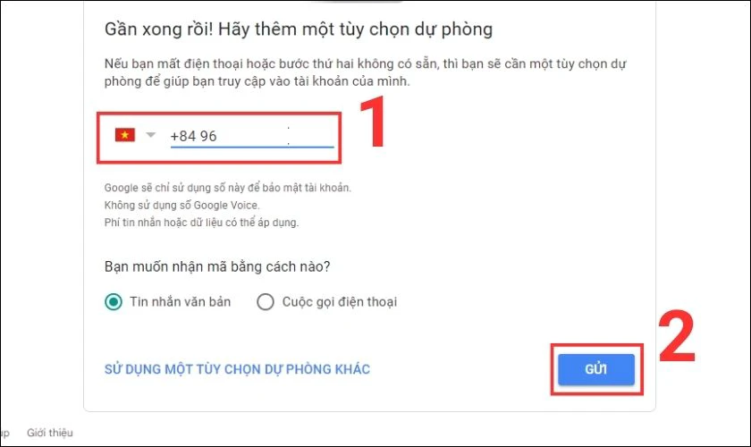 1 số điện thoại quy định tạo lập được bao nhiêu Gmail 