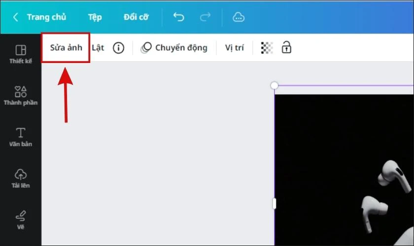 Tìm và chọn vào mục Sửa ảnh
