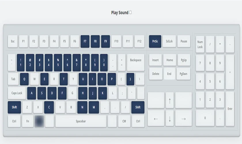 Kiểm tra bàn phím laptop trước khi mua bằng keyboardtest