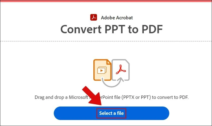Truy cập vào link Adobe Acrobat 