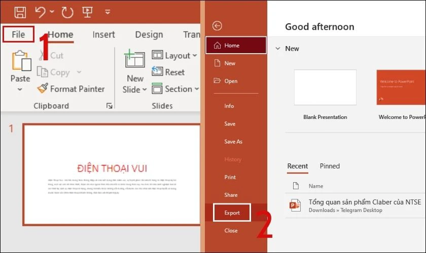 Cách chuyển đôi PowerPoint sang PDF bằng app