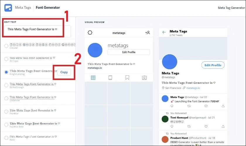 Hướng dẫn đổi font chữ trên Meta Tags