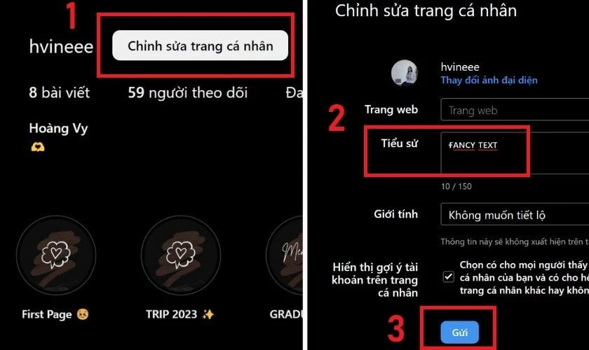 Cách đổi phông chữ trên Instagram online trên Piliapp 