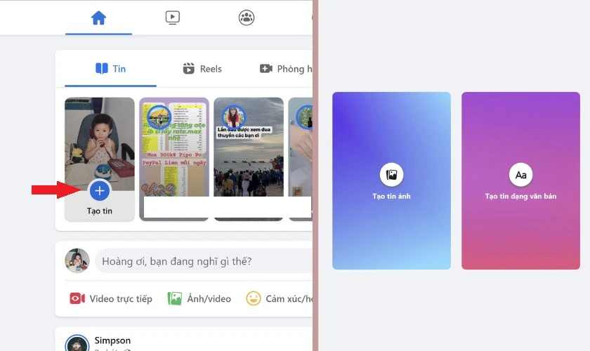 Cách đăng story Facebook đơn giản trên máy tính