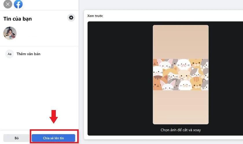 Hướng dẫn cách chia sẻ tin Story trên Facebook phiên bản PC
