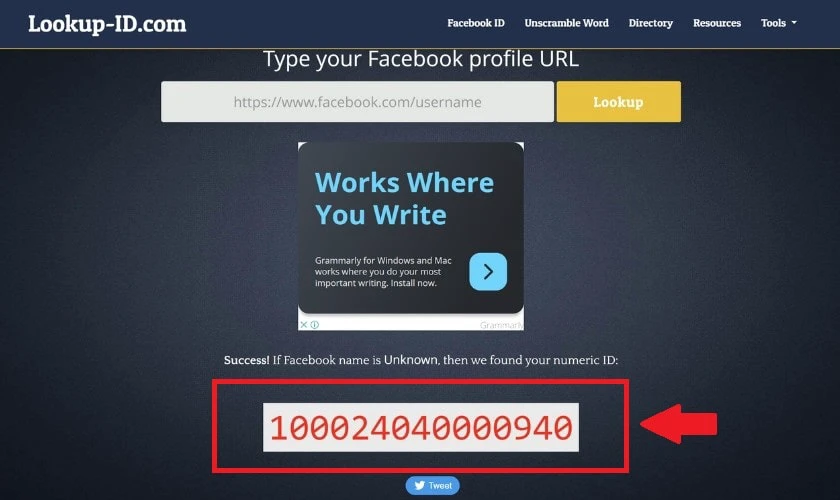 Lấy ID Facebook của người khác bằng trang web nào