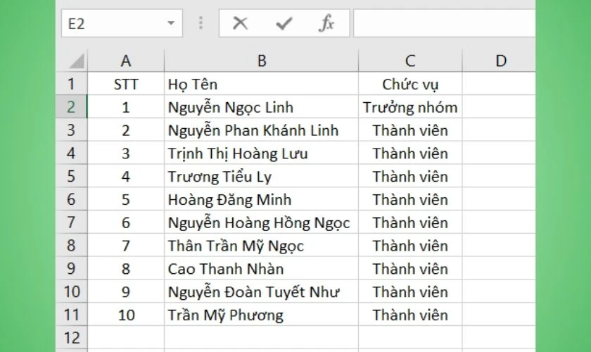 Hướng dẫn cách dùng hàm INDEX trong Excel đơn giản nhất