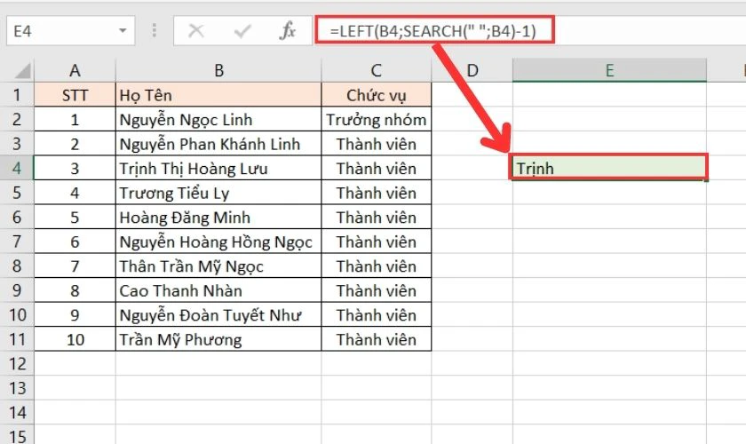 Hàm Left trong Excel là gì? Được dùng để làm gì?