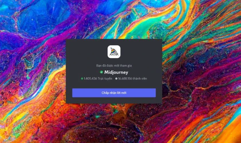 Sử dụng Midjourney thông qua tài khoản Discord